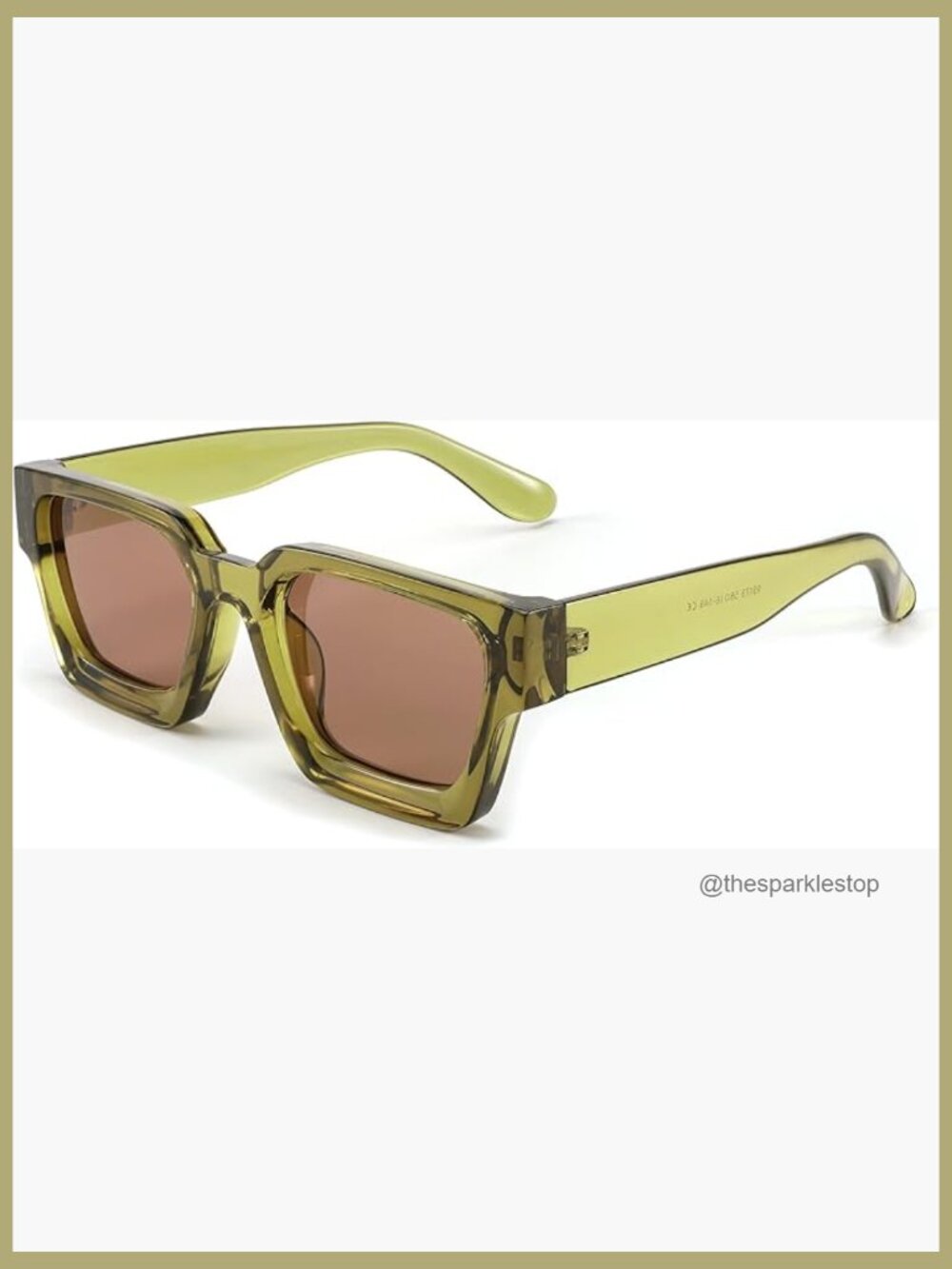Retro Chunky Square Sunglasses UV400 Protection Plastic Frame